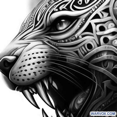 mayan tattoos|mayan jaguar tattoo design.